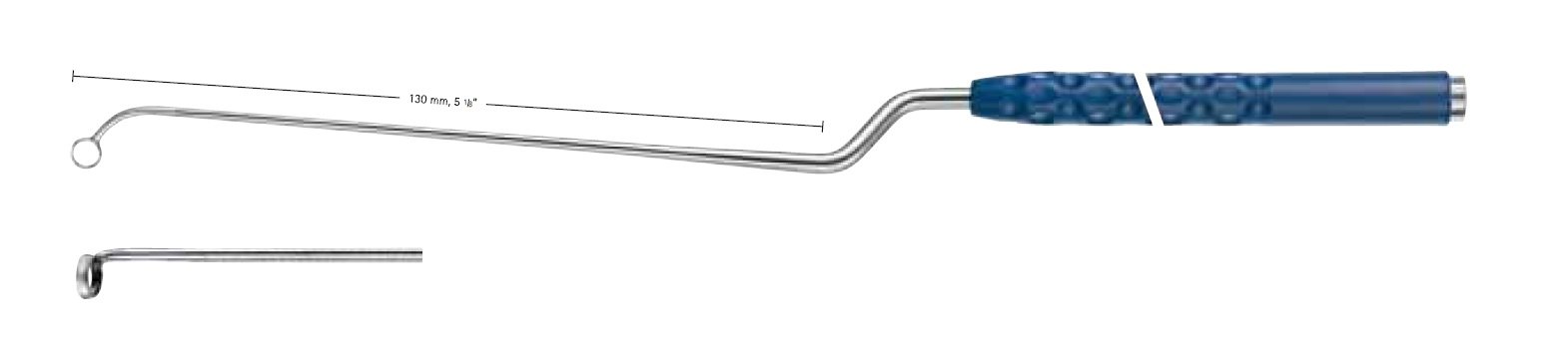 AE-FA064R, TREND Curettes HARDY, Bayonet, Diameter 6.0mm, 90° left angled, short neck, working length 130mm, total length 280mm