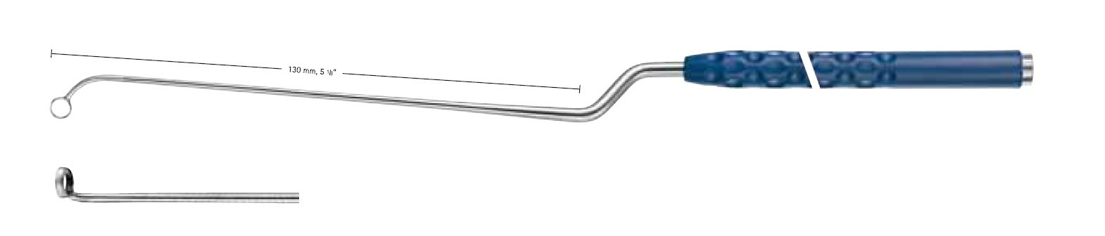 AE-FA066R, TREND Curettes HARDY, Bayonet, Diameter 6.0mm, 90° right angled, short neck, working length 130mm, total length 280mm