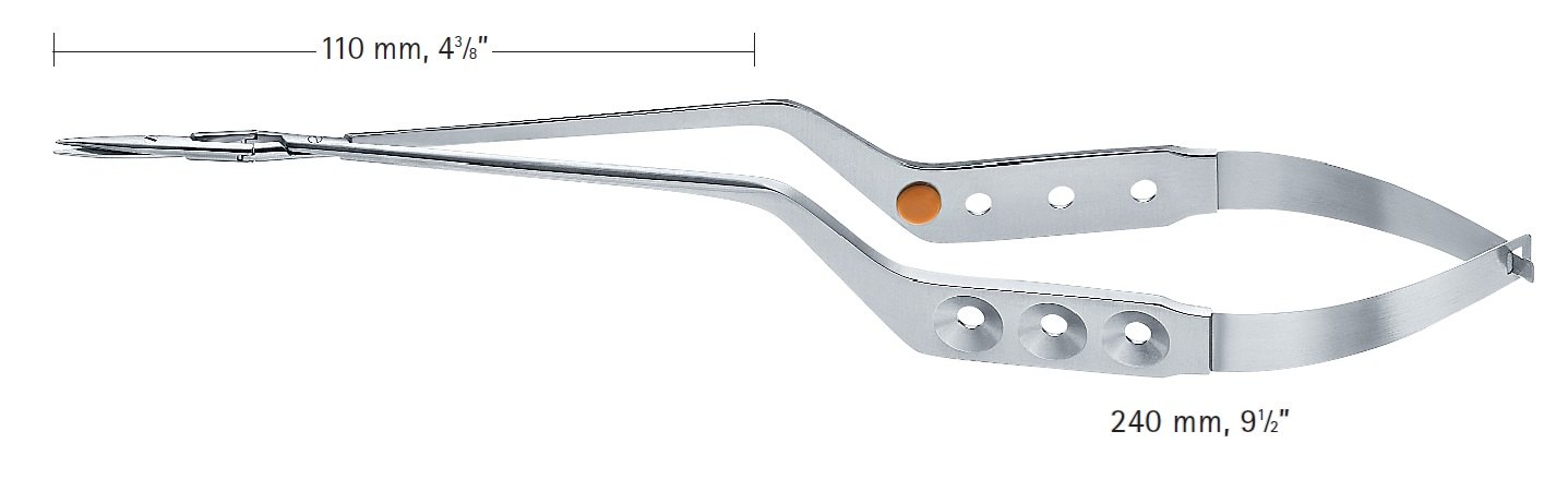 AE-FD063R, MICRO SCISSORS YASARGIL SERRATED, 110MM, LENGTH 240MM