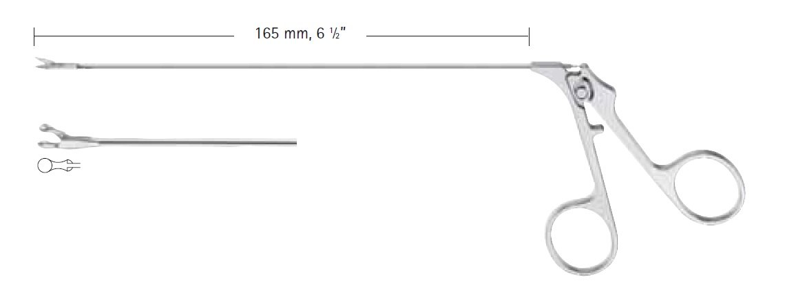 AE-FD222R, Forceps NICOLA, scoop-shaped, diameter 2.5 mm, working length 165mm