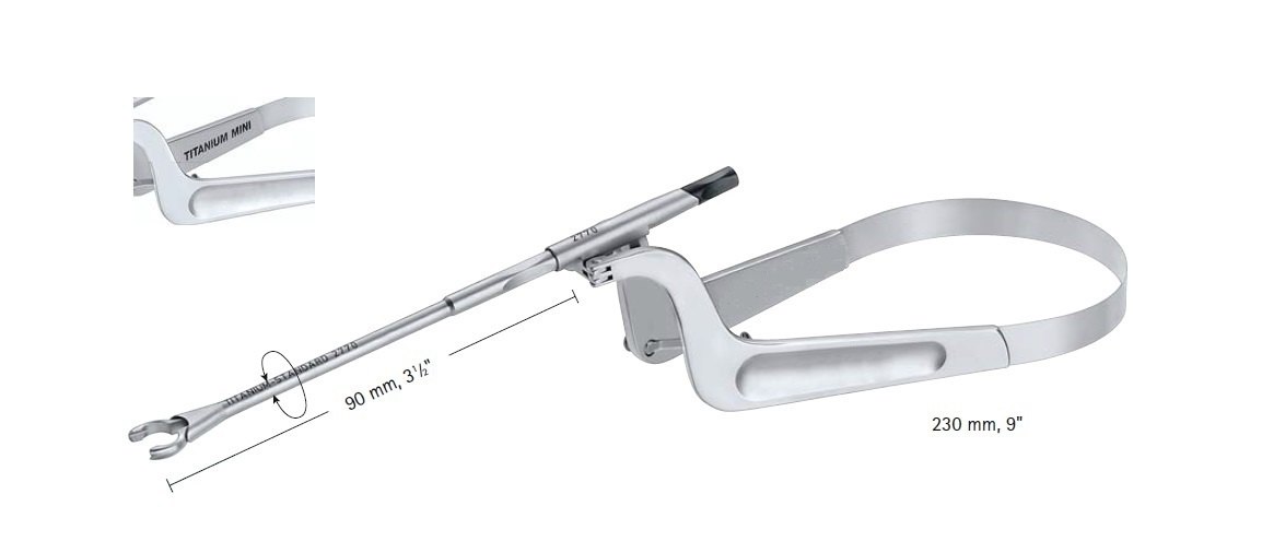 AE-FT490T, XS CLIP APPLIER FORCEPS, TITANIUM, FOR MINI CLIPS, 360 DEGREES ROTATION, 90MM, LENGTH 230MM