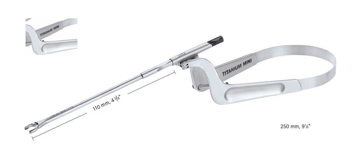 AE-FT491T, XS CLIP APPLIER FORCEPS, TITANIUM, FOR MINI CLIPS, 110MM, LENGTH 250MM