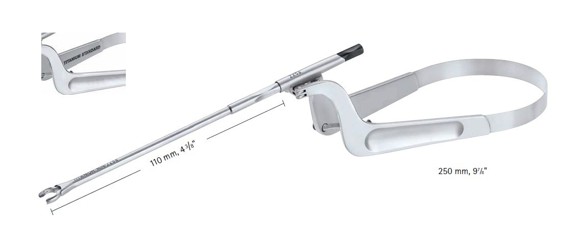 AE-FT496T, XS CLIP APPLIER FORCEPS, TITANIUM, FOR STANDARD CLIPS, 110MM, LENGTH 250MM