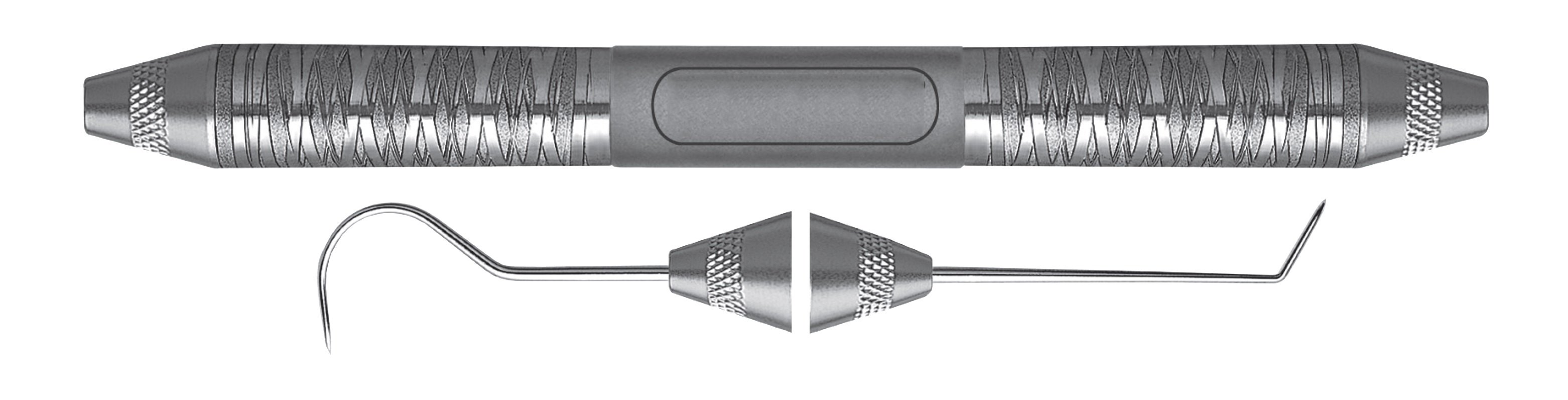 HF-EX23-66-6, Explorers #23/6, Handle Satin Steel, Aluminum Titanium Nitride (AlTiN) Coating, Double Ended