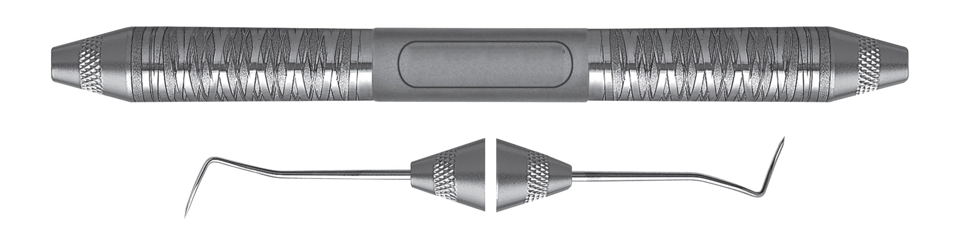 HF-EXD26-6, Explorers #2, Handle Satin Steel, Aluminum Titanium Nitride (AlTiN) coating, Double Ended