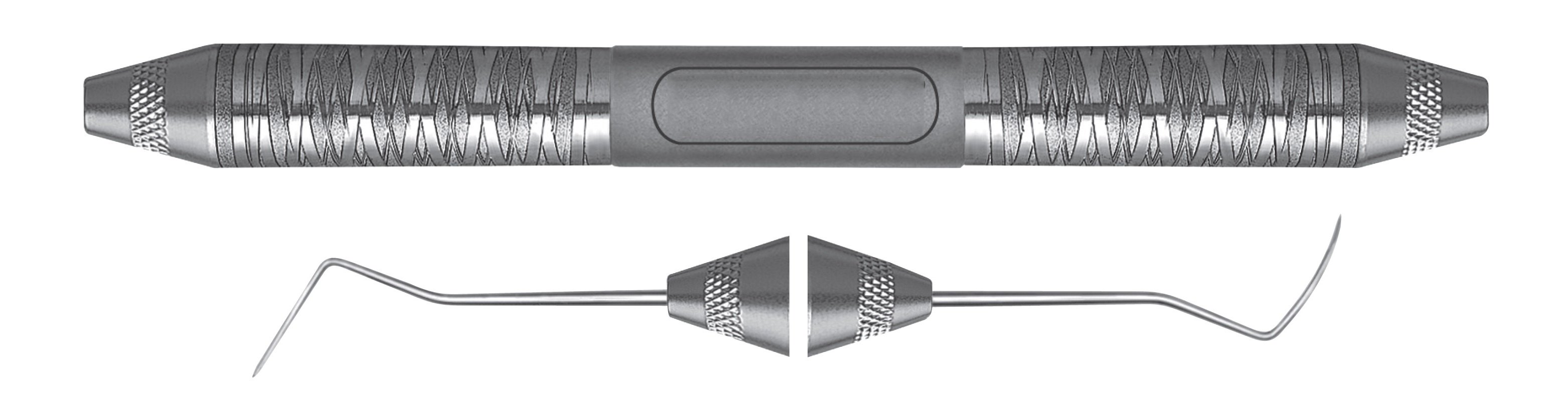 HF-EXD2H6-6, Explorers #2H, Handle Satin Steel, Aluminum Titanium Nitride (AlTiN) coating, Double Ended