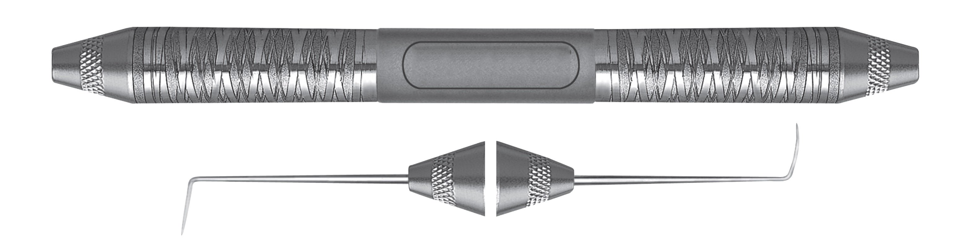 HF-EXD36-6, Explorers #3, Handle Satin Steel, Aluminum Titanium Nitride (AlTiN) Coating, Double Ended