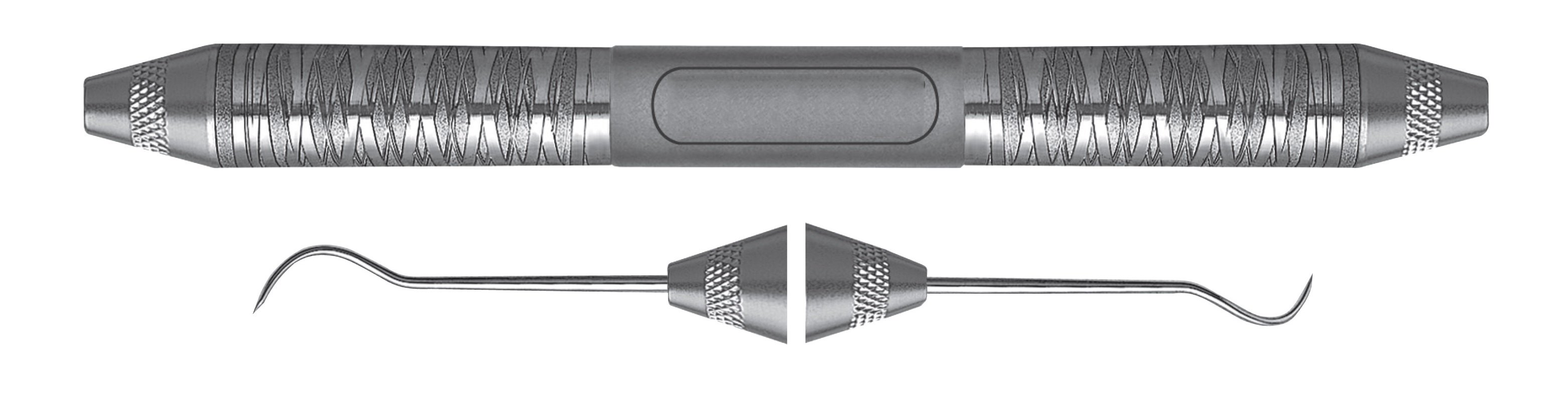 HF-EXD3ES6-6, Explorers #3ES, Handle Satin Steel, Aluminum Titanium Nitride (AlTiN) Coating, Double Ended