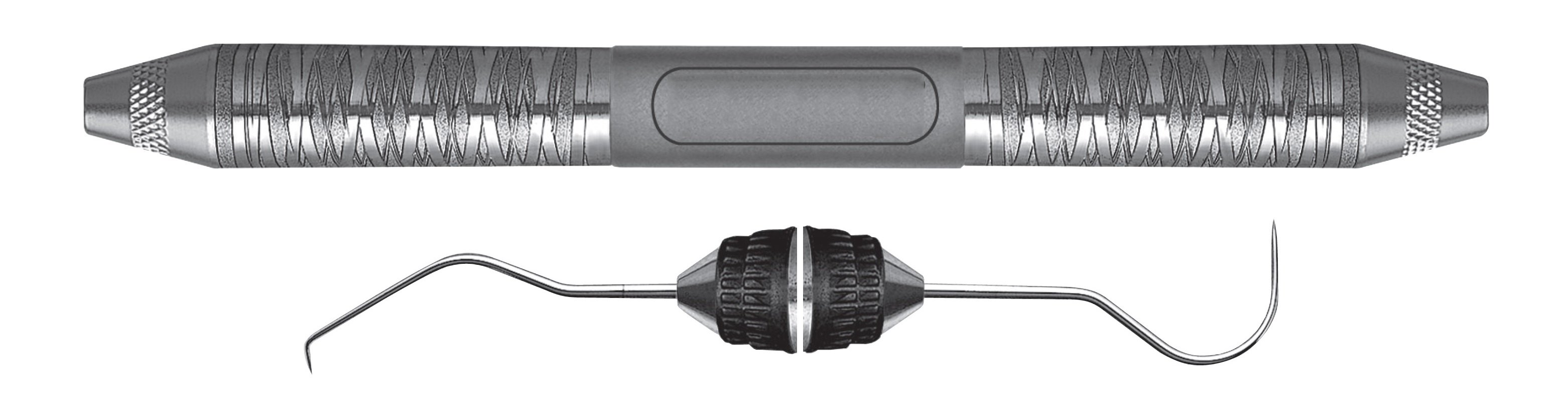 HF-EXD57-6, Explorers #17/23, Handle Satin Steel, Aluminum Titanium Nitride (AlTiN) Coating, Double Ended