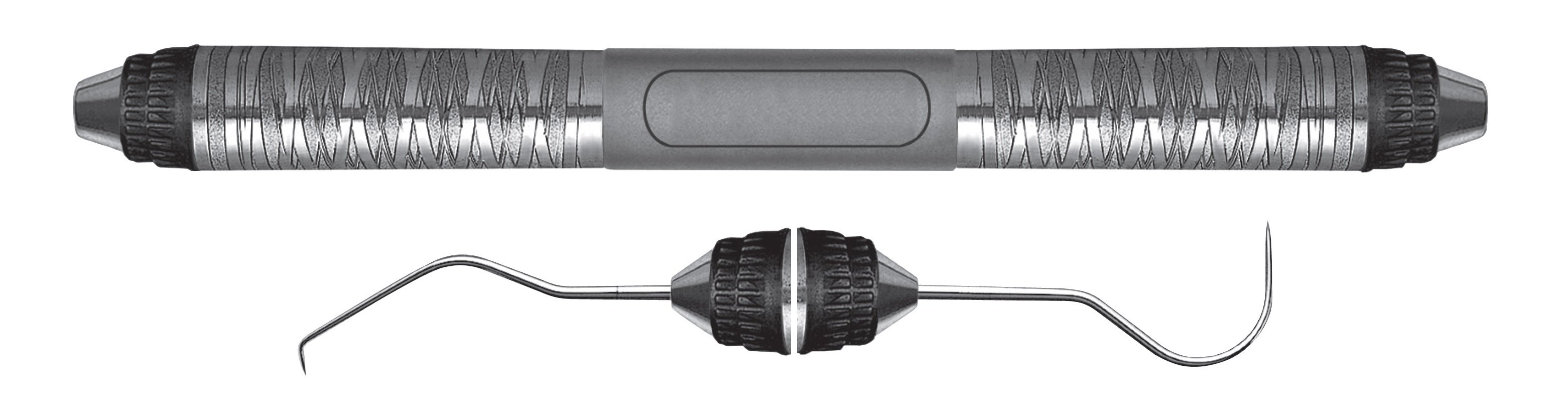 HF-EXD57-7, Explorers #17/23, Handle Satin Steel Colours, Aluminum Titanium Nitride (AlTiN) Coating, Double Ended