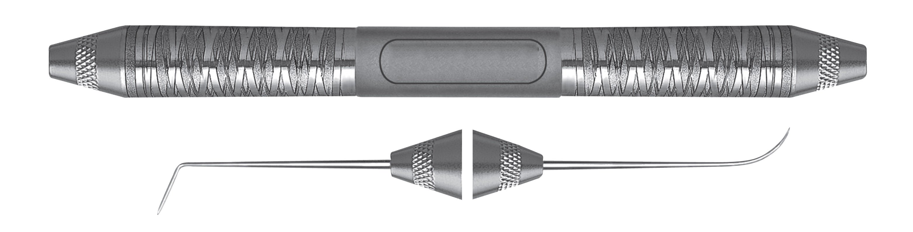 HF-EXD66-6, Explorers #6/3, Handle Satin Steel, Aluminum Titanium Nitride (AlTiN) Coating, Double Ended
