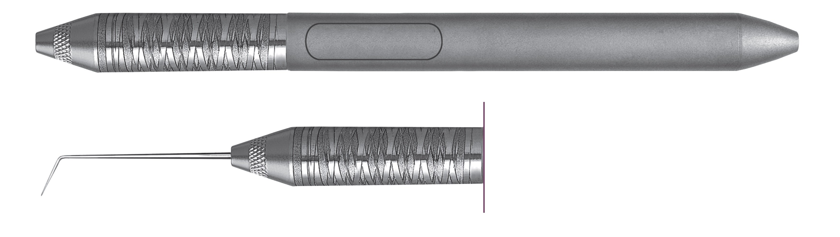 HF-EXS66-6, Explorers #6, Handle Satin Steel, Aluminum Titanium Nitride (AlTiN) coating, Single End, Tip length 6.5mm