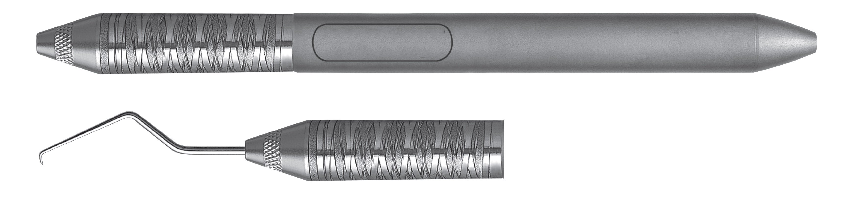 HF-EXTU176-6, Explorers #TU17, Handle Satin Steel, Aluminum Titanium Nitride (AlTiN) coating, Single End Wilkins/Tufts