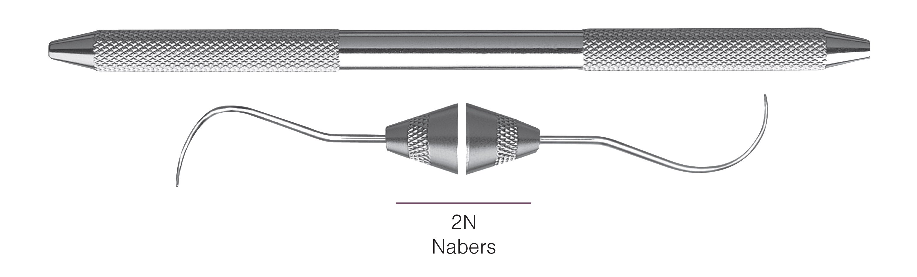 HF-P2N6-31, DOUBLE-ENDED FURCATION PROBES 2N/Nabers, Nabers Probes for assessing furcation areas, Handle round, Double Ended