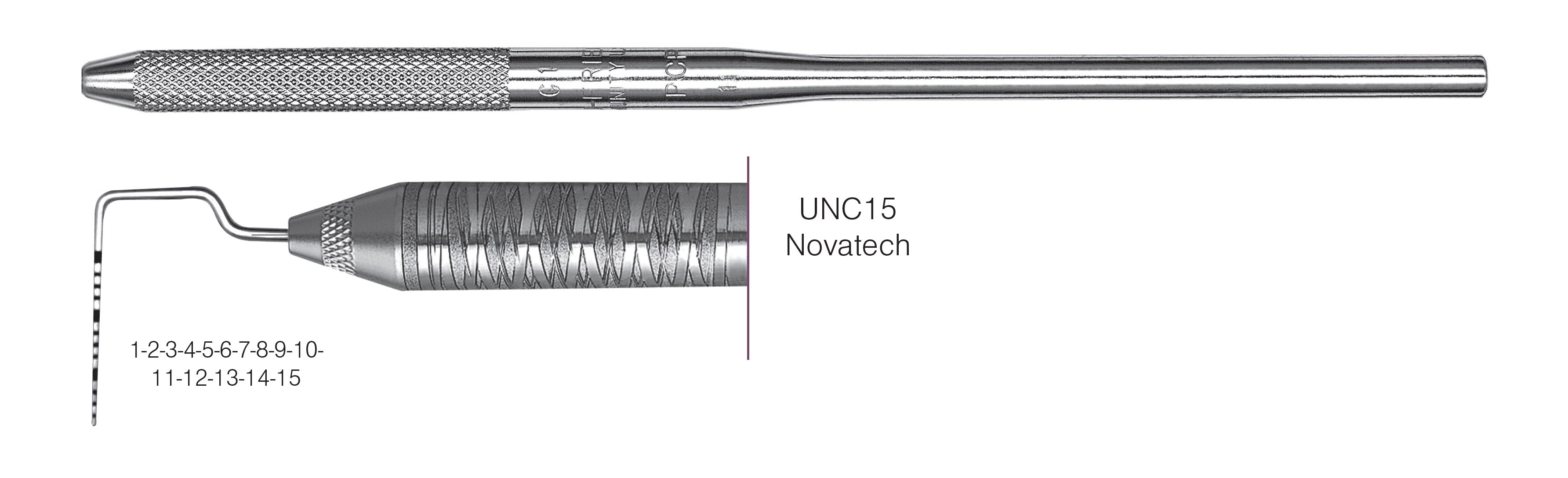 HF-PCPNT156-30, Novatech Screening Probe* UNC15, Black markings, 1-2-3-4-5-6-7-8-9-10-11-12-13-14-15 mm, Handle round, Single End