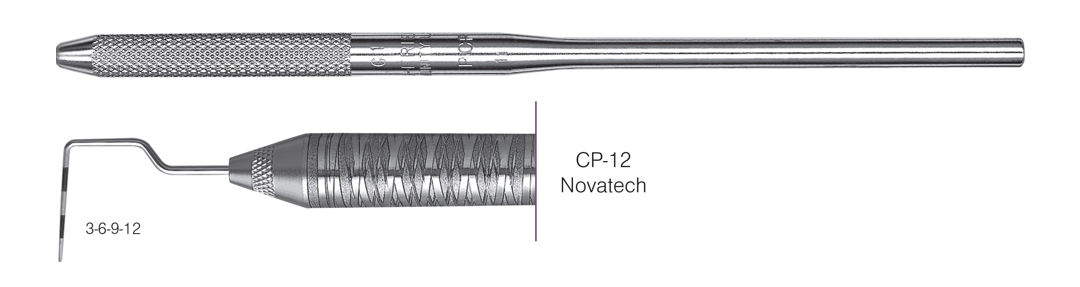 HF-PCPNT26-30, Novatech Screening Probe* CP-12, Black markings, 3-6-9-12 mm, Handle round, Single End