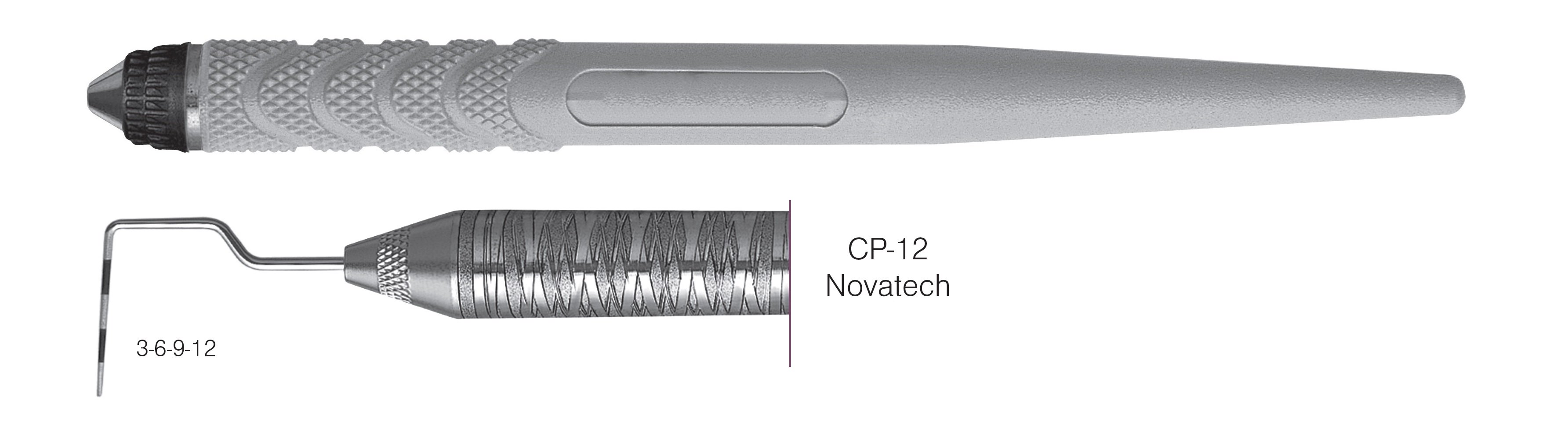 HF-PCPNT26-8, Novatech Screening Probe* CP-12, Black markings, 3-6-9-12, Handle Resin Eight, Single End
