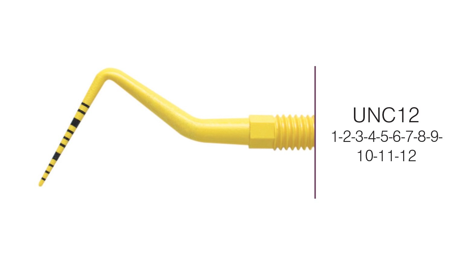 HF-PCVUNC12PT, Colovue probes, Replacement Tips UNC12, Black markings, 1-2-3-4-5-6-7-8-9-10-11-12 mm, PAK=Package of 12 Tips