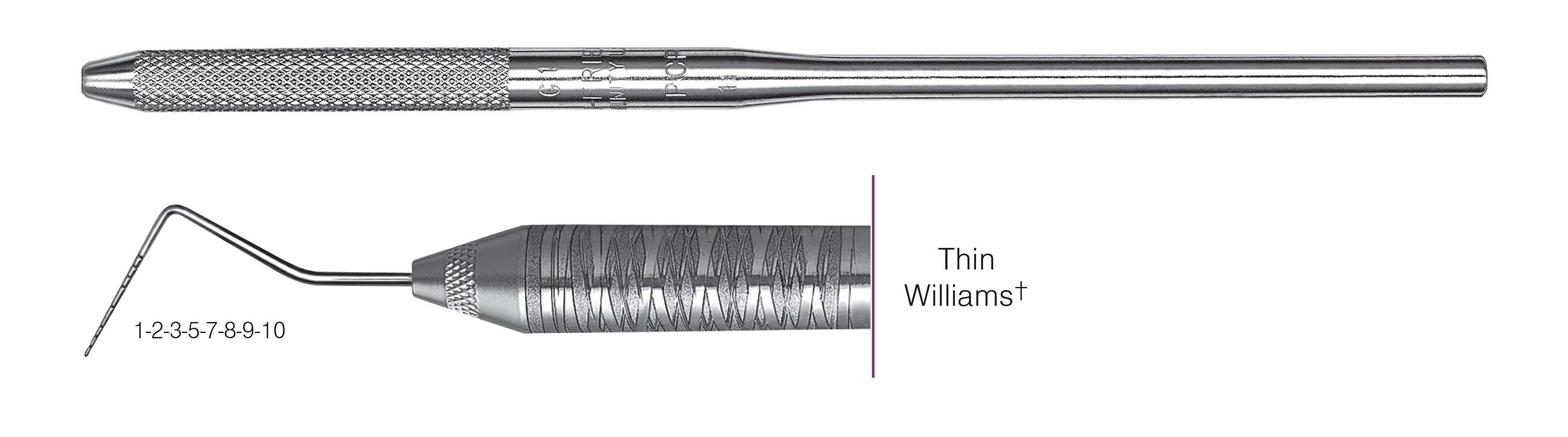 HF-POW6-30, SINGLE-ENDED PROBES Thin Williams+, Black markings, 1-2-3-5-7-8-9-10 mm, Handle round, Single End
