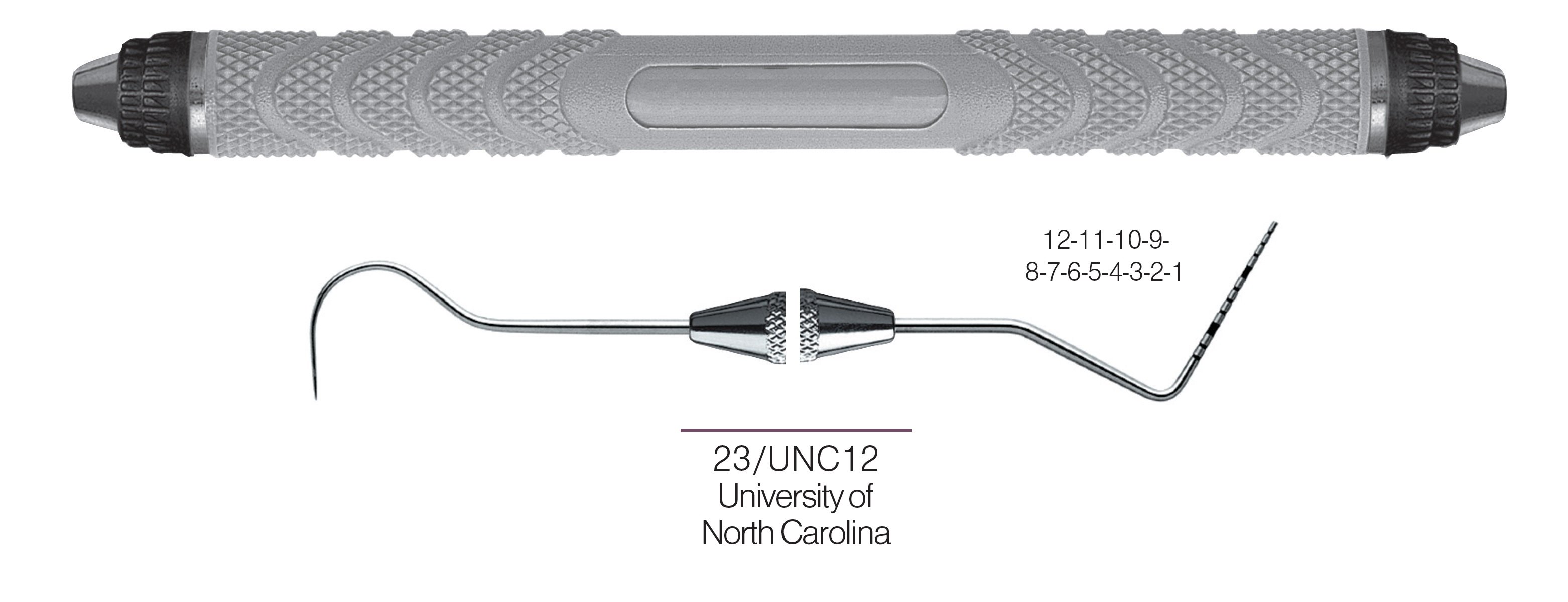 HF-XP23-UNC12-8, EXPROS, Explorer #23/UNC12 Probes, Black markings, 12-11-10-9-8-7-6-5-4-3-2-1 mm, Handle Resin Eight, Double Ended