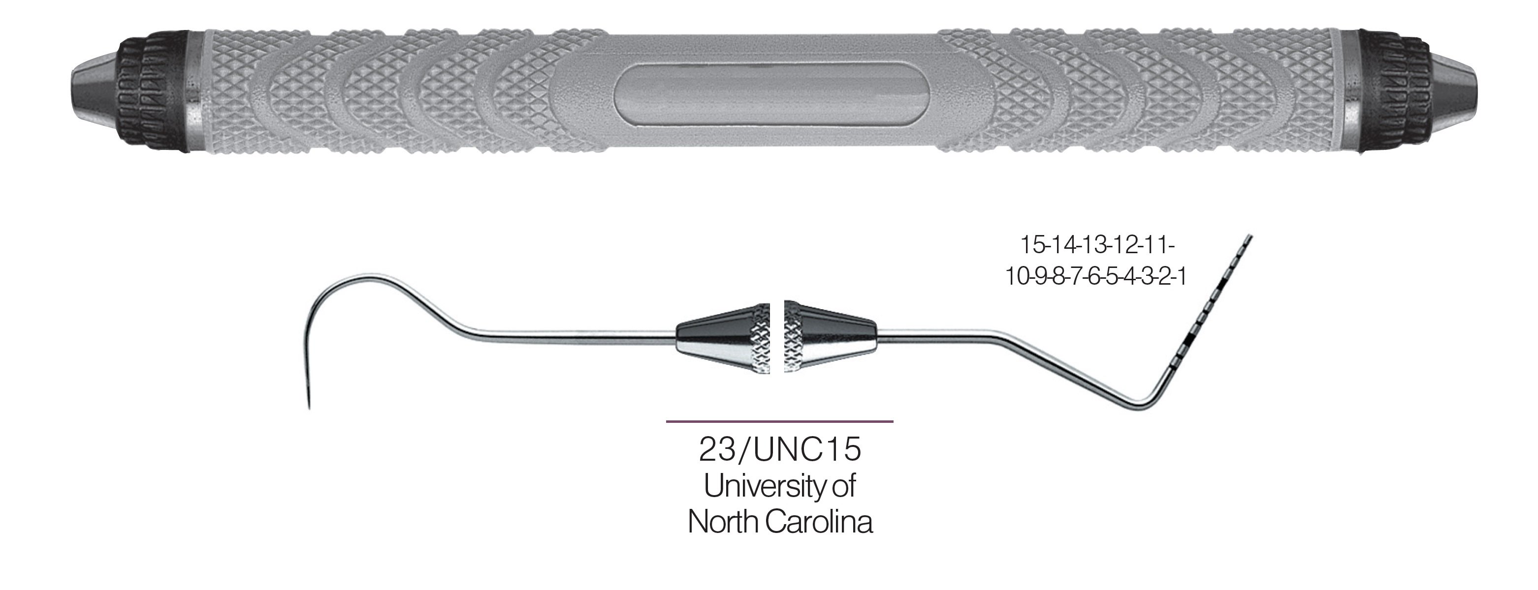 HF-XP23-UNC15-8, EXPROS, Explorer #23/UNC15 Probes, Black markings, 15-14-13-12-11-10-9-8-7-6-5-4-3-2-1 mm, Handle Resin Eight, Double Ended