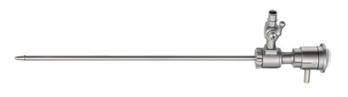 LW-49-0286, Trocar sheaths with 1 rotating stopcock, Ø 3.4 mm, for telescopes 0°/30°/70°, Ø 2.7 x 195 mm, Colour code White