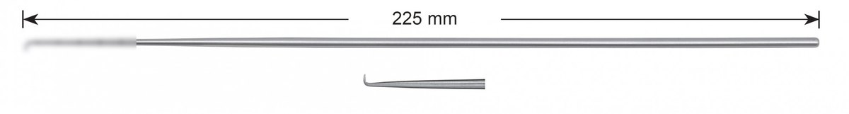 LW-49-0450, Exploring hook, sharp, Stems alone, length 225 mm