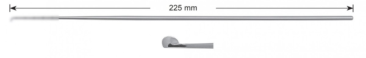 LW-49-0470, Rosette knife 3.0 mm, toothed, Stems alone, length 225 mm