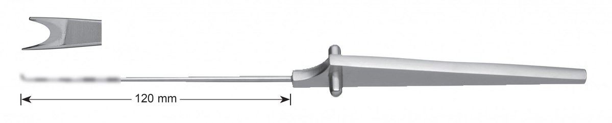 LW-49-0669, Meniscotome 7.0 mm, Solid Triangular Handle, working length 120 mm, total length 235 mm