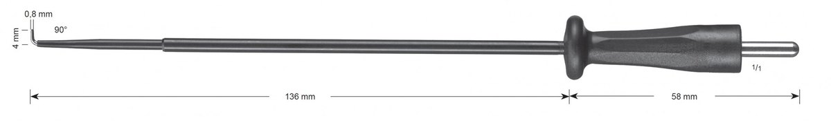 LW-49-0941, Needle electrode, Monopolar, 900, 4.0 mm, working length 136 mm