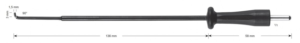 LW49-0944, Keying electrode, Monopolar, 900, 3.0 mm, working length 136 mm