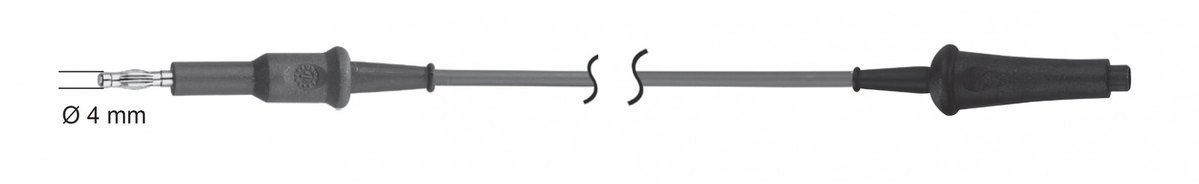 LW-49-4537, Monopolar connecting cable for Erbe (T-series), Aesculap, Berchtold and Martin units, Ø 4.0 mm, length 3.0 m