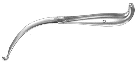 SU-OM-251-24 Sigmoid Notch Extra Oral Retractor Concave Blade Full Bent ...